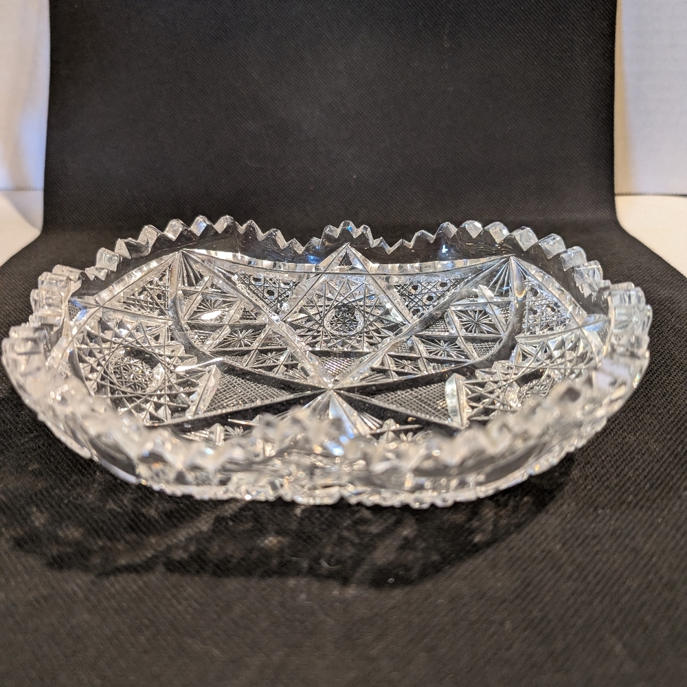 Libbey Cut Glass Low Bowl